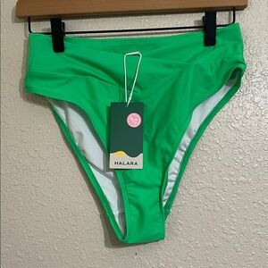 Halara High-Rise Green Bikini Bottom